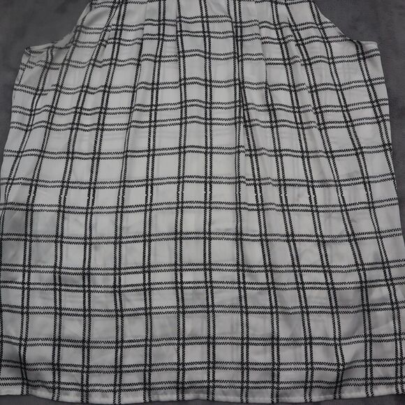 Forever 21 Shirt Womens S White Black Plaid Button Up Sleeveless Collared Top - Picture 14 of 15